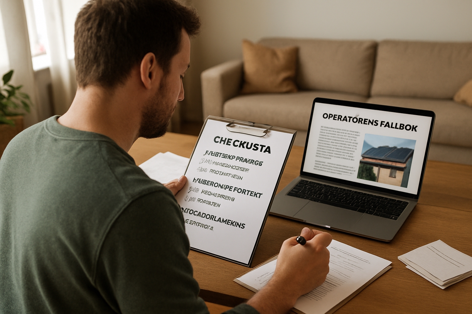 Operatörens fallbok: steg som minskar risk i renovering, kontakter med myndigheter och solcellsval